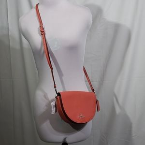 NWT Coach Ellen Crossbody Leather Bag Tangerine